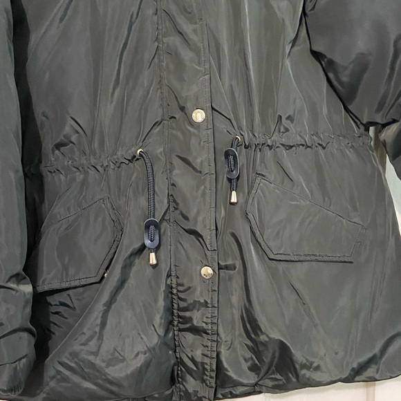 Adrienne Vittadini Women’s Hooded Down Puffer Jacket olive green XS - Picture 6 of 8